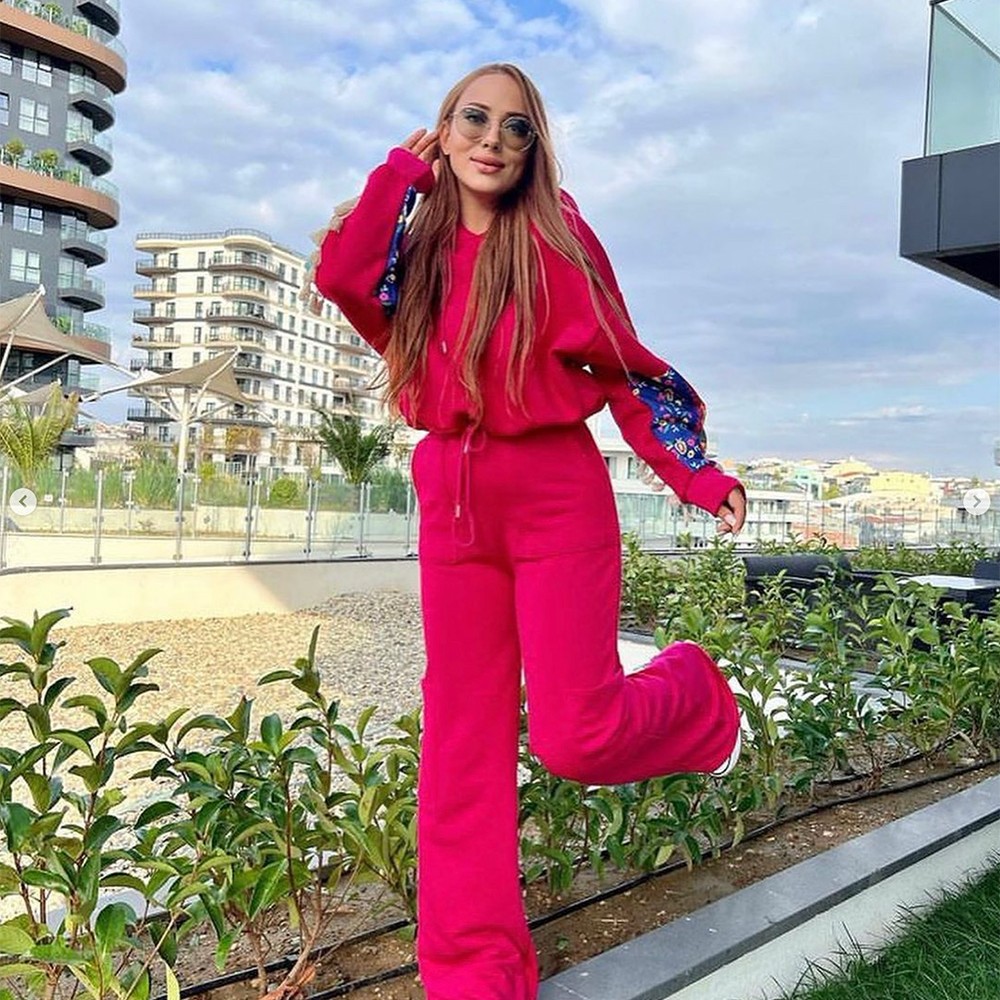 Özel Tasarım Pembe Sweatshirt , Makaron Butik