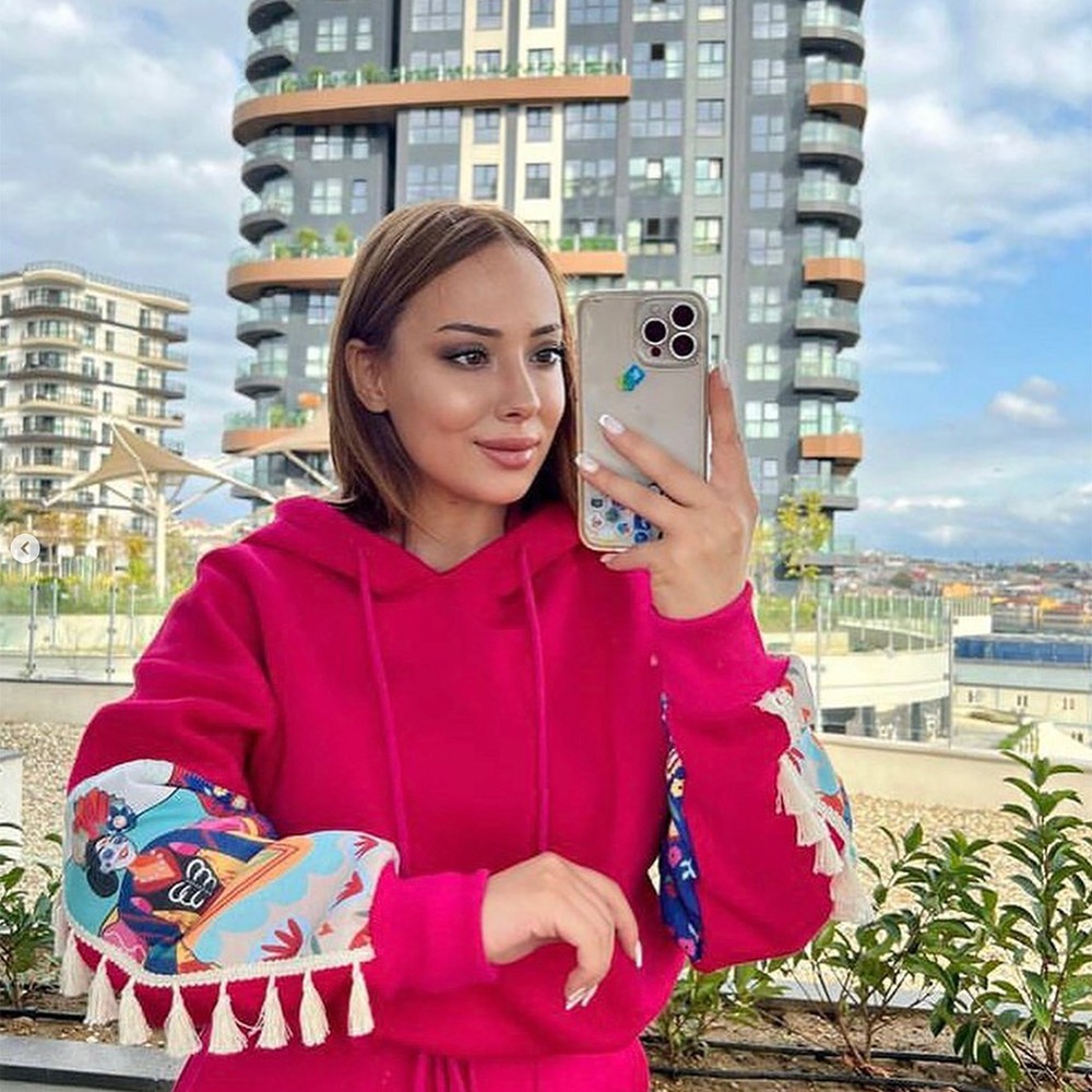 Özel Tasarım Pembe Sweatshirt , Makaron Butik