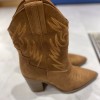 Dallas Kahverengi Kovboy Çizme - Özel Nakış Detaylı , Makaron Butik