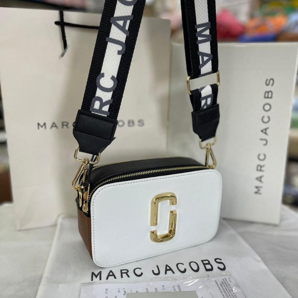 Beyaz-Kahve Orjinal Marka İthal Marc Jacob Çanta , Makaron Butik