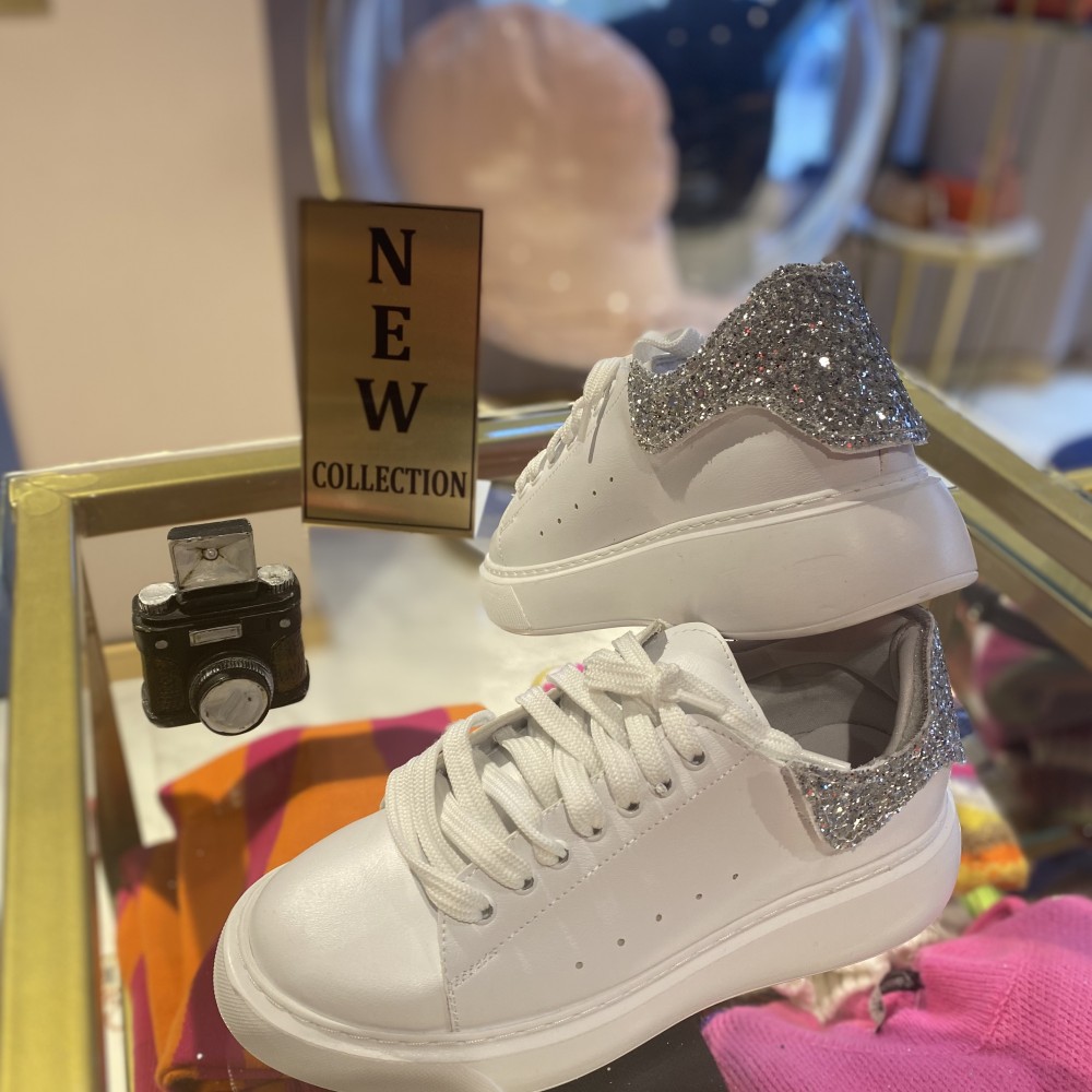 Beyaz İthal Tasarım Sneaker , Makaron Butik