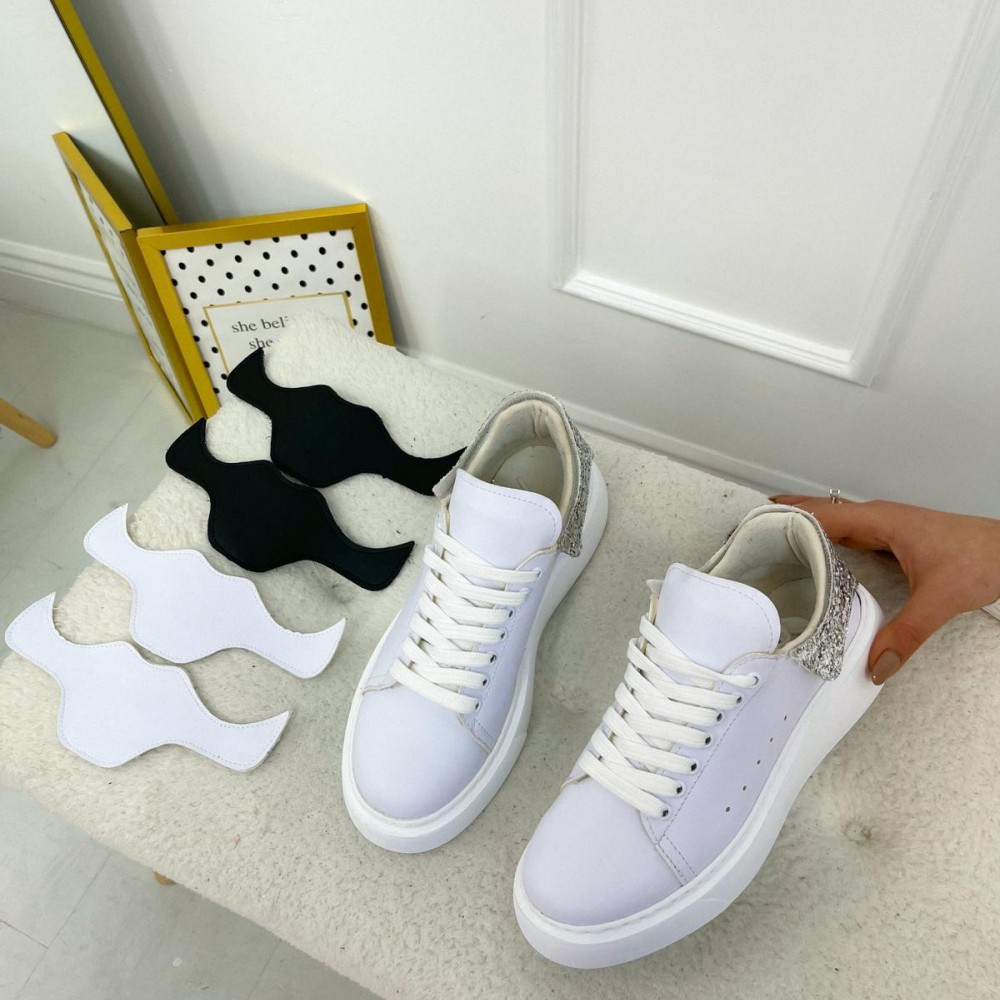 Beyaz İthal Tasarım Sneaker , Makaron Butik