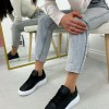 Siyah İthal Tasarım Sneaker , Makaron Butik