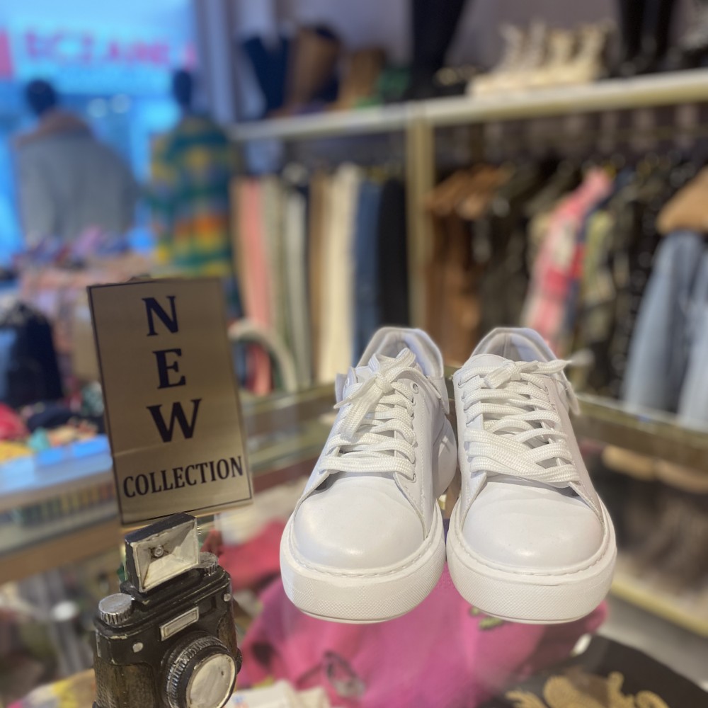 Beyaz İthal Tasarım Sneaker , Makaron Butik